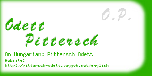 odett pittersch business card